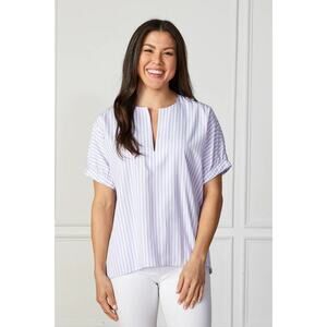 Caryn Lawn Betsy Ribbon Striped‎ Top